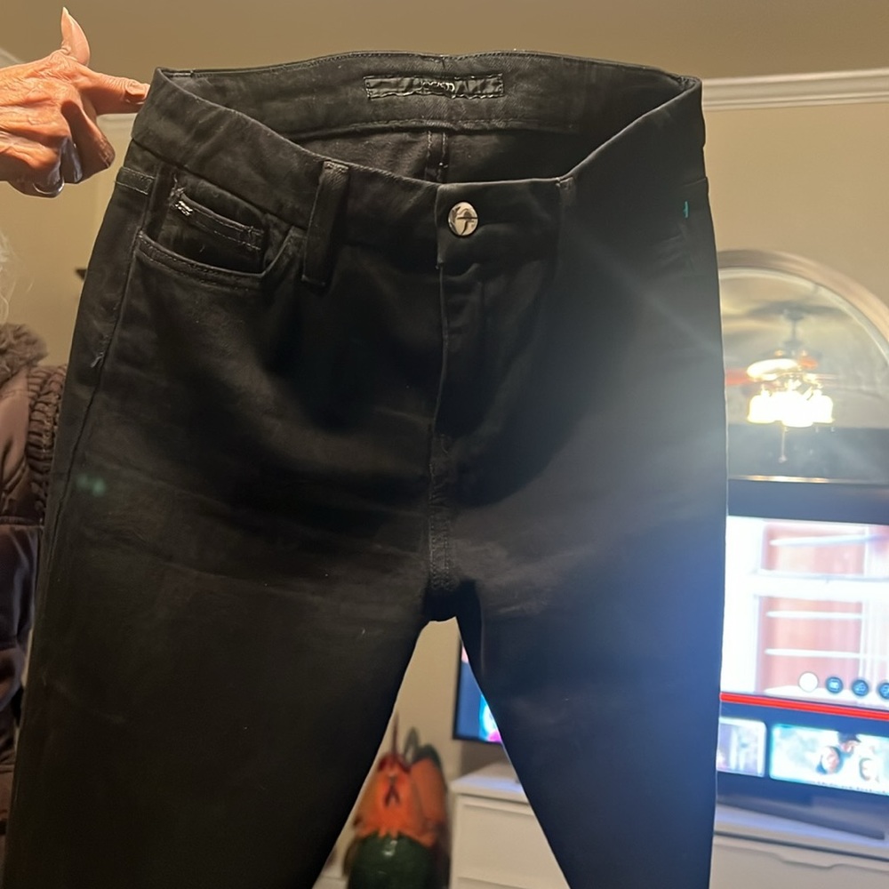 10 Joes Jeans Sz 27 Black Flare Wide Leg Jeans